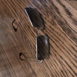 Ray-Ban Silver Frame Sunglasses with Dark Lenses